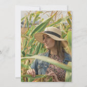 Soft Purple Memorial Large Photo White Text Einladung (Rückseite)