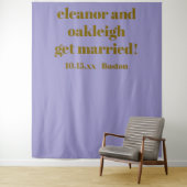 Soft Purple Modern Wedding Custom Photo Backdrop Wandteppich (Beispiel)
