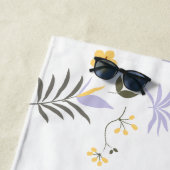 Soft Purple & Yellow Floral Beach Towel Strandtuch (Beispiel)