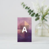 Soft Quadrant | Minimales Design Visitenkarte (Stehend Vorderseite)
