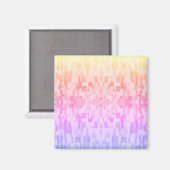 Soft Rainbow Colors Gemustert Magnet (Vorderseite/Rückseite)