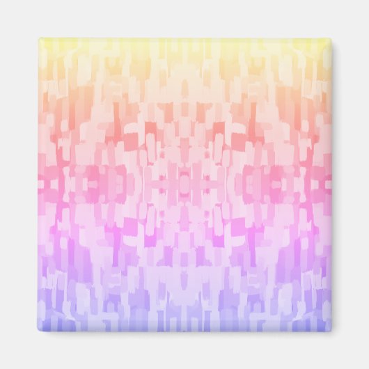 Soft Rainbow Colors Gemustert Magnet (Vorne)