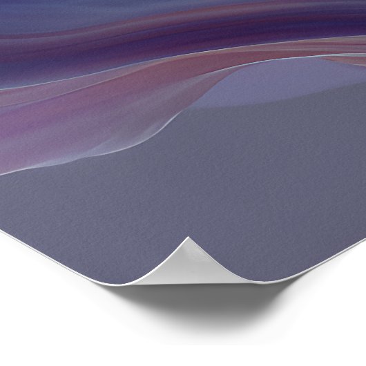 Soft Rainbow Flower Waves – Dreamy Surreal Bloom Poster (Ecke)