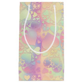 Soft Rainbow Pastel Kawaii Heart Pattern Design Kleine Geschenktüte (Vorderseite)