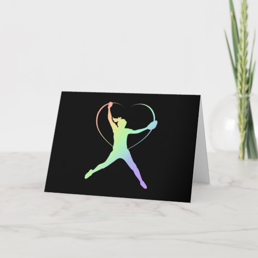 Soft Rainbow Softball Karte (Vorderseite)