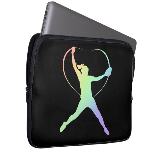 Soft Rainbow Softball Laptopschutzhülle (Vorne Rechts)