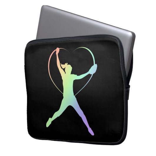 Soft Rainbow Softball Laptopschutzhülle (Vorderseite Links)