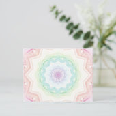 Soft Rainbow Spirograph Postkarte (Stehend Vorderseite)