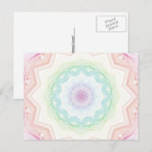 Soft Rainbow Spirograph Postkarte (Vorne/Hinten)