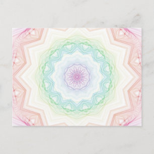 Soft Rainbow Spirograph Postkarte
