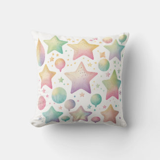 Soft Rainbow Stars Kissen