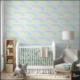 Soft rainbow Waves Pastel Tapete