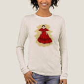 Soft Red Dress and Flowing Fashion Vibes Tri-Blend Shirt (Vorderseite)