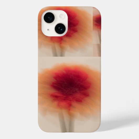 Soft Red Floral Collage iPhone Case (Rückseite)