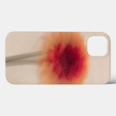 Soft Red Flower Aesthetic iPhone Case | Minimal  (Rückseite (Horizontal))