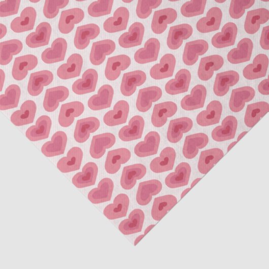 Soft Red Hearts Pattern – Romantic Christmas & Val Seidenpapier (Detail)