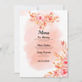 Soft Red Hochzeit Einladung (Rückseite)