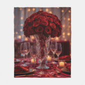 Soft Red Rose Cozy Valentine Romantic Warm Blanket Fleecedecke (Vorderseite)