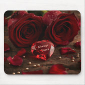 Soft Red Rose Romantic Valentine Office Mousepad (Vorne)