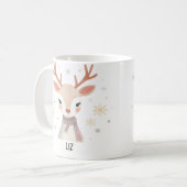 Soft Reindeer Illustration | Gentle Christmas Art Kaffeetasse (Vorderseite Links)
