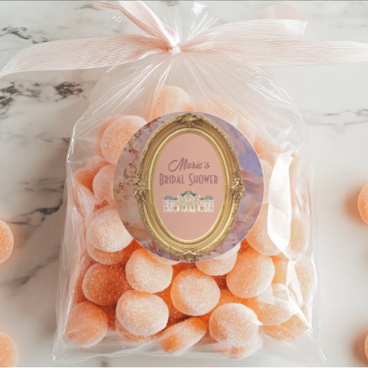 Soft Renaissance Rokoko Ästhetisches Brautparty Runder Aufkleber