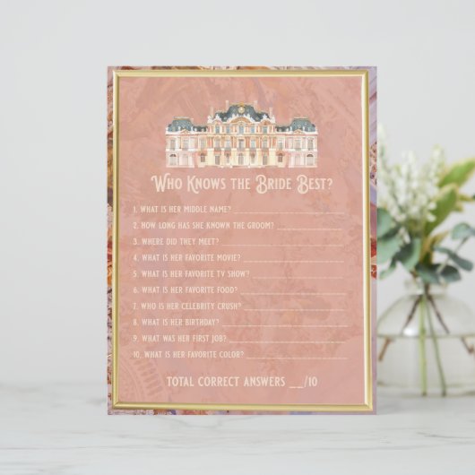 Soft Renaissance Rokoko Brautparty Game (Stehend Vorderseite)