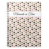 Soft, Retro Olive, Pink, and Brown Polka Dots Notizblock (Vorderseite)