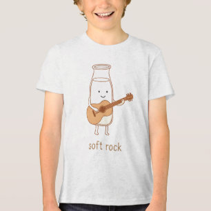 Soft Rock - Niedlicher Milchflaschen Gitarrenpuffe Tri-Blend Shirt