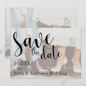 Soft Romantic Foto Typografie 30 Save the Date (Vorne/Hinten)