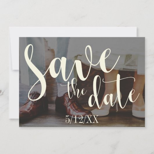 Soft Romantic Foto Typografie 30 Save the Date 3 (Vorderseite)