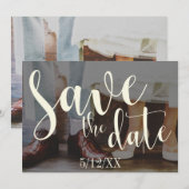 Soft Romantic Foto Typografie 30 Save the Date 3 (Vorne/Hinten)