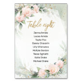 Soft rosa Blume - Siteübersichtskarten Tischnummer (Rückseite)