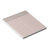 Soft rosa Notepad mit geometrischem Muster ausgekl Notizblock (angewinkelt)