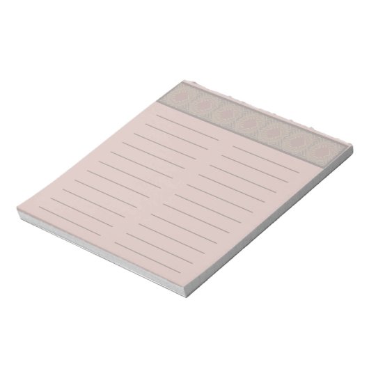 Soft rosa Notepad mit geometrischem Muster ausgekl Notizblock (Rotiert)