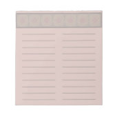 Soft rosa Notepad mit geometrischem Muster ausgekl Notizblock (Vorderseite)