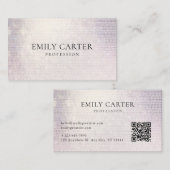 Soft Rose Gold Foil QR Code Minimalistisch Visitenkarte (Vorne/Hinten)