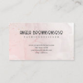 Soft Rose Gold Malerei Abstrakte Wasserfarbe Visitenkarte (Rückseite)
