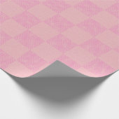 Soft Rose Rosa Buffalo Kariertes Muster Geschenkpapier (Ecke)