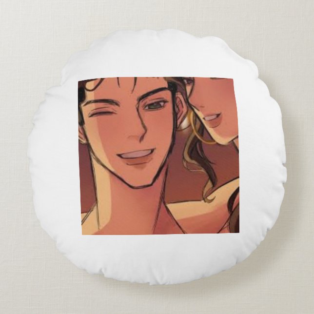 Soft Round Throw Pillow – Decorative Cushion for S Rundes Kissen (Vorderseite)