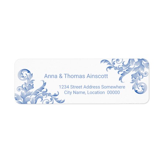 Soft Royal Blue Watercolor Geblüht (Vorne)