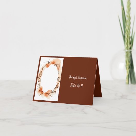 Soft Rusticus Herbst Florals Single Gästekarte Dankeskarte (Vorderseite)