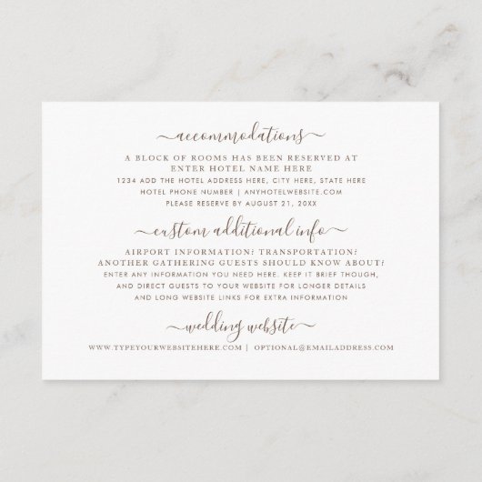 Soft Rusty Copper World Map Informationen Begleitkarte (Rückseite)