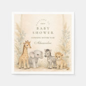 Soft Safari Jungle Baby Shower Serviette (Vorderseite)