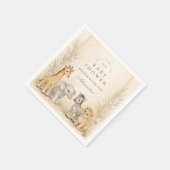 Soft Safari Jungle Baby Shower Serviette (Ecke)