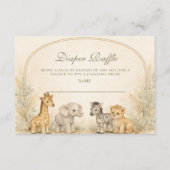 Soft Safari Jungle Diapper Raffle Begleitkarte (Vorderseite)