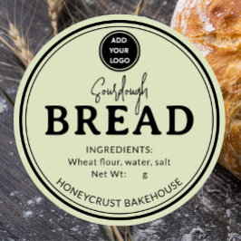 Soft Sage Bakery Sauerteigbrot-Etikettenaufkleber Runder Aufkleber