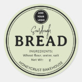 Soft Sage Bakery Sourdough Bread Label Sticker (Vorderseite)