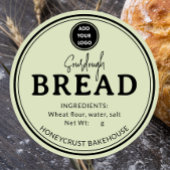 Soft Sage Bakery Sourdough Bread Label Sticker