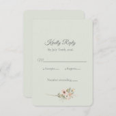 Soft Sage Botanical Wedding RSVP (Vorne/Hinten)