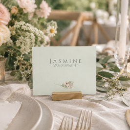 Soft Sage Botanische Hochzeit | Minimalistische Ga Platzkarte